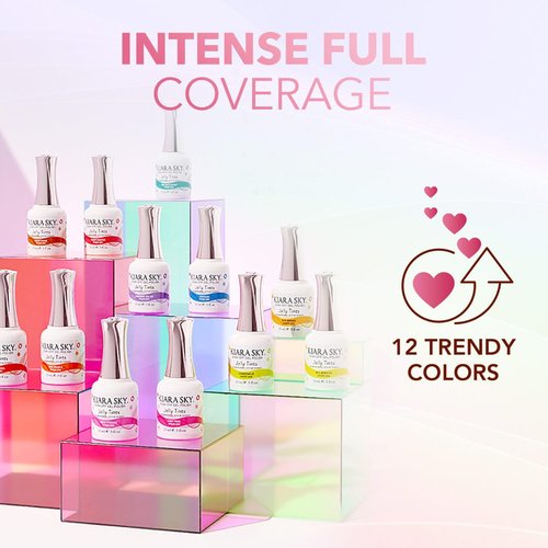 KIARA SKY Jelly Tints Soak Off Gel Polish 15ml, The Red Sea (deep, dark red)