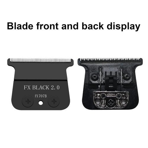 BaBylissPRO 707B Replacement Blades - 2 Pack with 4 Guards for FX787 & FX726 Trimmers | Black