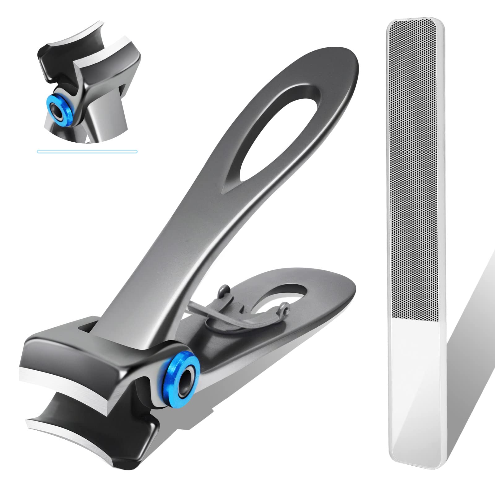 Werlla Extra Large Long Handle Toenail Clippers - 17mm Wide Jaw Opening Heavy Duty for Thick Toenails, Seniors, Men, Adults