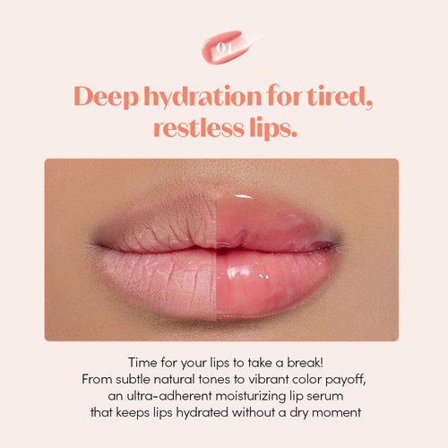 ETUDE Ginger Sugar Lip Serum - Nourishing Lip Balm with Mega Tip Applicator | Intensive Moisture & Glossy Tint (Nude Beige, 13g)