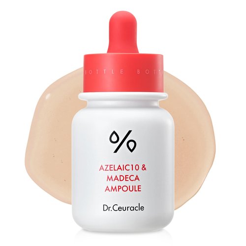 Dr.Ceuracle Azelaic Acid 10 & Madecassoside Ampoule - Redness Relief and Soothing Serum for Sensitive Skin and Blemish-Prone Spot Care, Korean Skincare for Stocking Stuffers