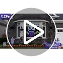 3.5 Ft Inflatable Halloween Window Decoration with Lights - Spooky Ghost & Pumpkin Scene