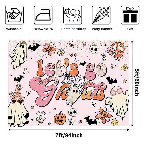 Halloween Ghouls Backdrop 7x5ft - Let's Go Ghouls Bachelorette Party Decor