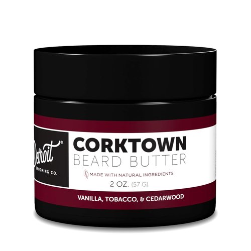Detroit Grooming Co. Beard Butter - Softens, Thickens & Hydrates with Safflower Oil | Corktown Scent, 2oz