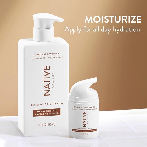 Regine Switzerland Daily Facial Moisturizer - Hydrating Cream with Vitamin B3 & Coconut, 1.7 fl oz