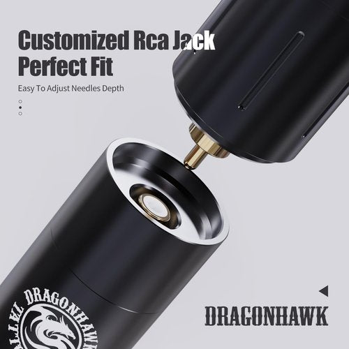 Dragonhawk X3 Pro Wireless Complete Tattoo Kit Pro Beginner Tattoo Gun Machine 2 Rca Batteries Power Supply 20 Tattoo Needles Cartridges