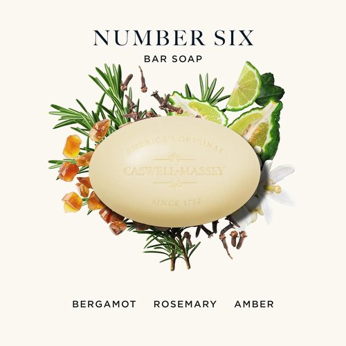 Caswell-Massey Number Six Bar Soap - Moisturizing Natural Body Soap for All Skin Types | 5.8 oz