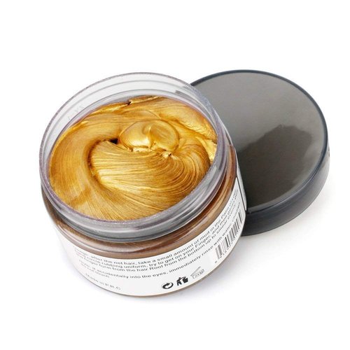 Gold Hair Color Wax - Washable Instant Hair Dye Cream for DIY Hairstyles | Perfect for Halloween Parties