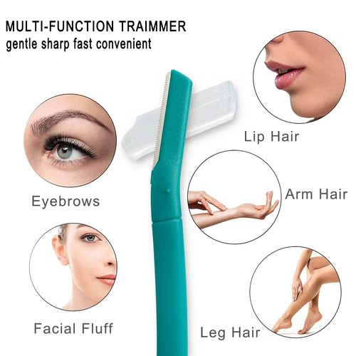 Tenive Eyebrow Face Razor - Eyebrow Hair Trimmer and Shaver with Protective Cover Dermaplaning Razor Tool for Women 6-count