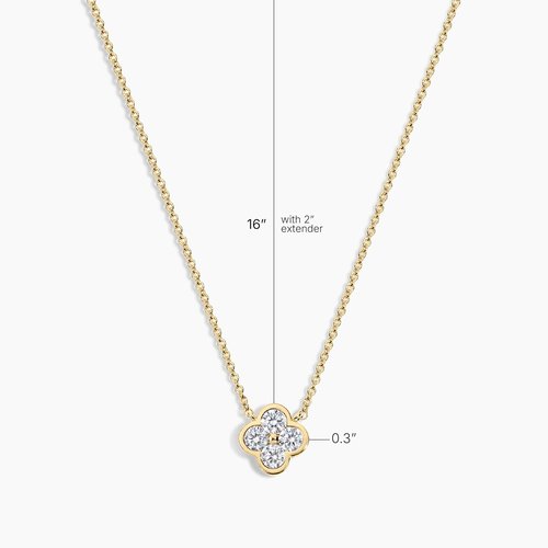 Electric Picks Camilla Clover Necklace - Elegant 14kt Gold Plated Dainty Layering Jewelry for Women