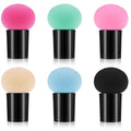 Dimeho 6 Pcs Foundation Sponge Powder Puff, Mushrooms Makeup Sponge Puff with Handles Dry and Wet Facial Face Makeup Puffs Makeup-Tools for Foundation Concealer Creams Powders