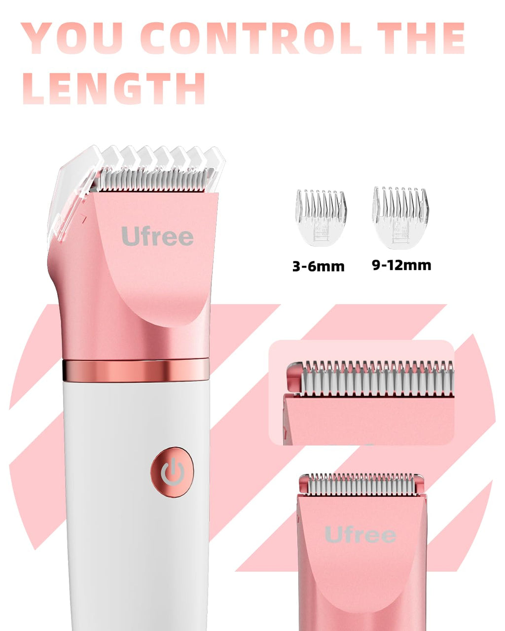 Ufree Electric Shaver - Women's Bikini Trimmer for Face & Body Hair | Wet & Dry Groomer in Gold