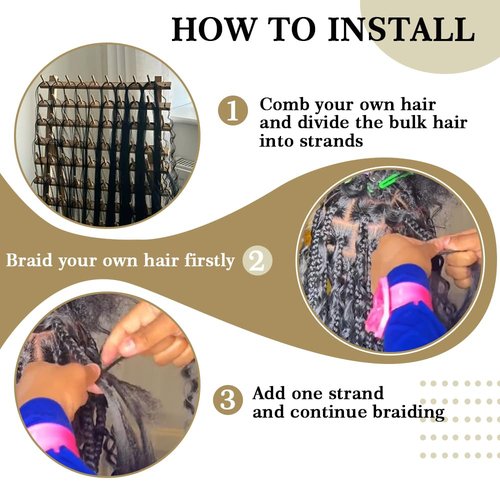 Body Wave Bulk Human Hair For Braiding No Weft Boho Braids Human Hair Brading Hair Extensions 100g One Bundle Wet and Wavy Human Braiding Hair For Boho Braids Natural Black(16inch, Natural Black)