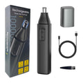 iKakocus Nose and Ear Hair Trimmer for Men, USB Rechargeable Clippers Best Rated, Painless & No Pulling with Powerful Motor & Dual-Edge Blades for Nose, Eyebrow, Facial Cutting, Waterproof & Portable