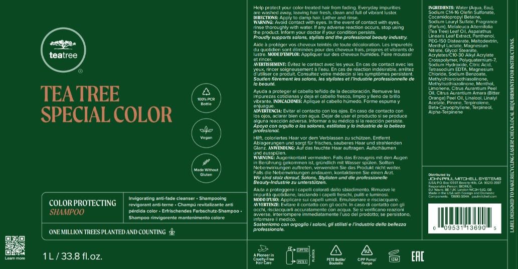 Tea Tree Special Color Shampoo & Conditioner Set - Protects Color-Treated Hair | 33.8 fl. oz.