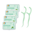 200 Count Floss Picks with 4 Travel Handy Cases, Mint Dental Floss Picks, Tooth Picks Flossers Keep Your Teeth Clean and Helps to Fight Tooth Decay, Floss Sticks for Family