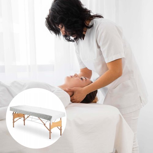 100 Pack 31.5" X 71" Disposable Massage Bed Cover White Non Woven Fabric Massage Bed Sheets Waterproof Breathable Massages Table Sheets for Spa, Beauty