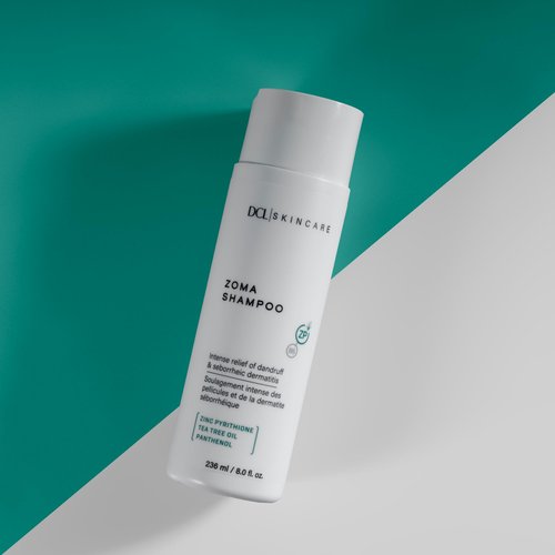 DCL Skincare Zoma Dandruff Control Shampoo with Zinc Pyrithione for Dry, Flake-Prone Scalp, 8 fl oz