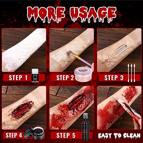 Special Effects Halloween Makeup Kit - Bruise, Scar, Blood, Latex, Variations SET2