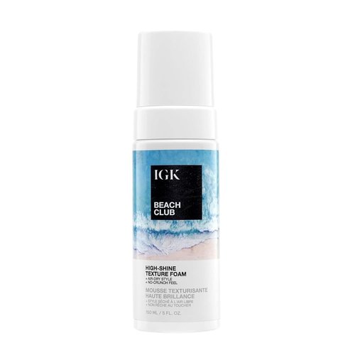 IGK BEACH CLUB High-Shine Texture Foam - Air-Dry Beach Waves with Buildable Hold & Soft Definition