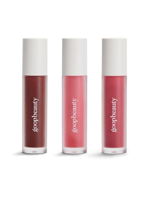 Goop Beauty Hydra-Barrier Gel Gloss Set of 3 - Hydrating Lip Gloss with Hyaluronic Acid & Vitamin E | Glaze, Blossom, Spice | 0.13 oz Each