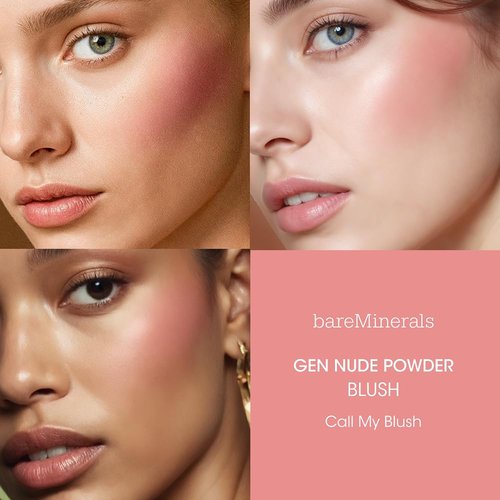 bareMinerals Gen Nude Powder Blush - Mineral-Based, Talc-Free Blush for All-Day Wear | Buildable Matte Finish