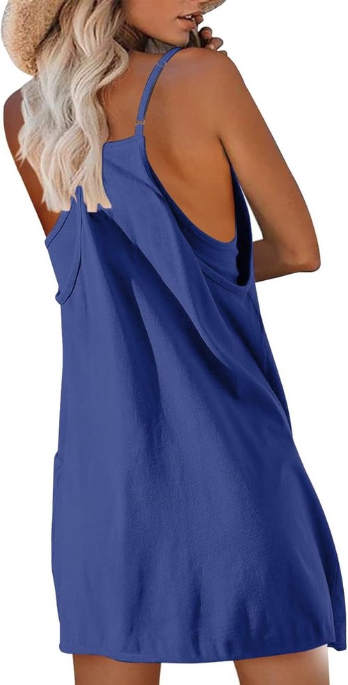 Skiennix Overall Shorts - Women's Summer Casual Sleeveless Rompers with Pockets | Boho Beach Style