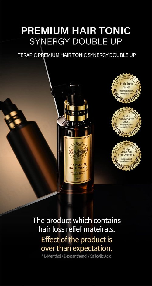 Premium Hair Tonic Synergy Double Up - Hair Thickening Scalp Serum for Anti-Hair Loss & Root Strengthening | 5.41 fl. oz