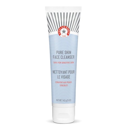 First Aid Beauty Pure Skin Face Cleanser - Gentle Antioxidant Cream Cleanser for Sensitive Skin | 5 oz.