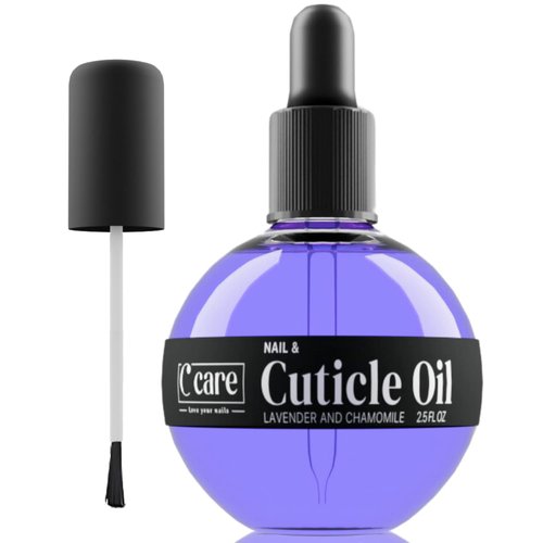 C CARE Cuticle Oil - Lavender & Chamomile Nail Moisturizer - Strengthens Nails & Cuticles - 2.5 oz Bottle