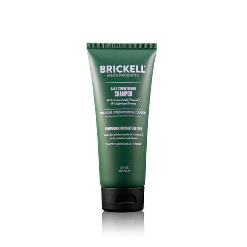 Brickell Men's Products Daily Strengthening Shampoo - Natural Mint & Tea Tree Oil for Itchy Scalp, 3.4 Oz