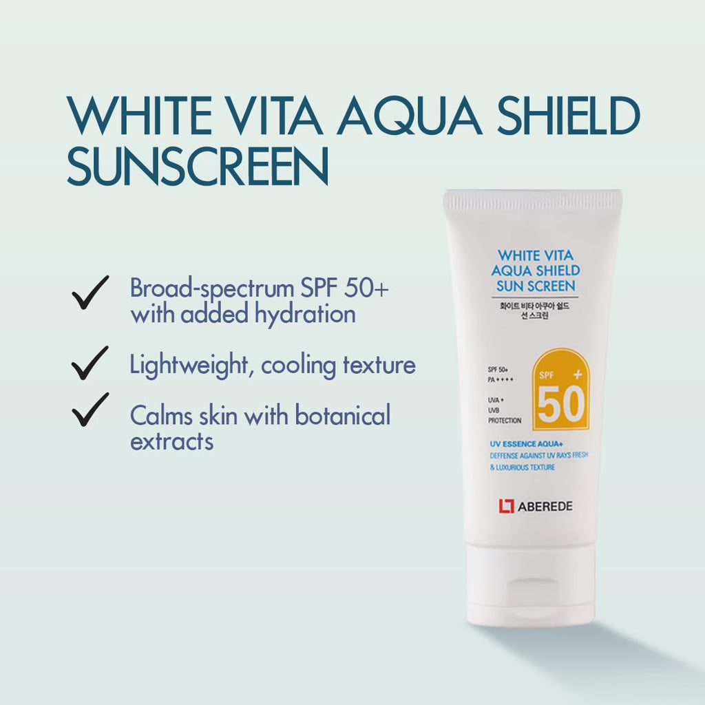 Vita Aqua Korean Sunscreen SPF 50+ | Lightweight Hydrating Sunblock with No White Cast - 1.69 fl oz/50ml
