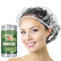 Aquior Disposable Shower Caps - 100 PCS Large Waterproof Plastic Bath Caps for Hair Care | Travel Essentials