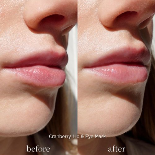 Ere Perez - Natural Cranberry Lip + Eye Mask | Moisturize, Hydryate, Protect, Renew | Green Tea, Lactic Acid, Cucumber, Resveratrol | Vegan, Cruelty-Free, Clean Beauty (.35 oz | 10 g)