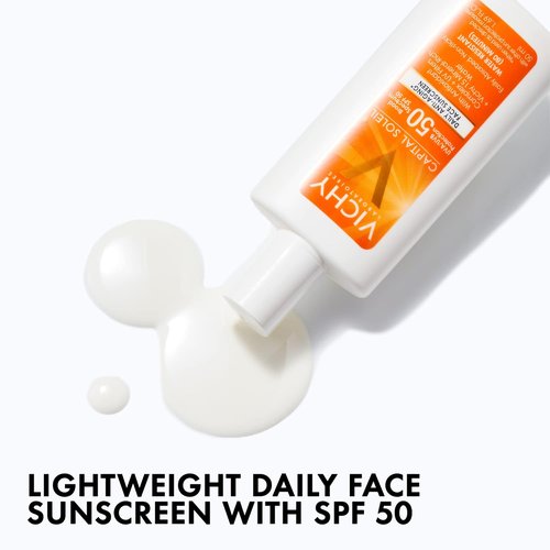 Vichy Capital Soleil Face Sunscreen SPF 50 - Anti-Aging Protection for Sensitive Skin | Travel Size, Oxybenzone Free