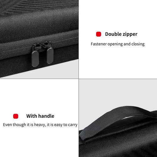 Janebert Hard Travel Case for Hair Clippers, Hair Cutting Barber Supplies Holder, Trimmer Organizer Storage Bag for Ufree/Hatteker/Oneisal/Wahl 5Star/Andis Men Razor Guard Grooming Kits (Black)