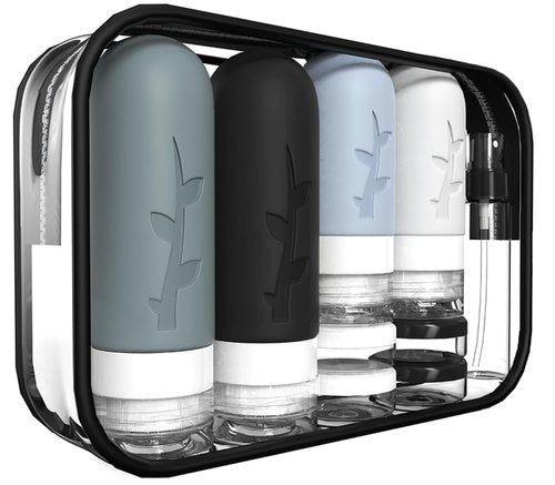 Skiennix Travel Bottles - 18-Pack TSA Approved Silicone Toiletry Containers | Leak-Proof & Refillable