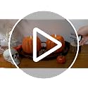 Lezonic Orange Flameless Pumpkin Candle for Fall Decorations, Thanksgiving Decor