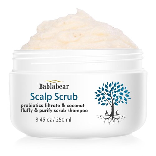 Bablabear Scalp Exfoliator Scrub - Itchy Scalp Treatment for Dandruff Relief | Sulfate-Free, Clarifying Formula