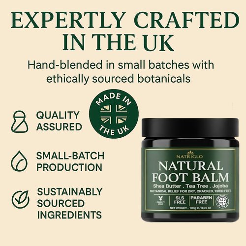Regine Switzerland Organic Tea Tree Foot Balm - Intensive Callus Remover & Moisturizer for Dry, Cracked Feet