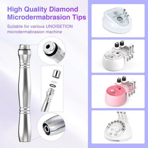 UNOISETION Diamond Microdermabrasion Tips Replacement for Diamond Tip Microdermabrasion Machine, 9PCs Facial Peel Diamond Microderm Tips for Microdermabrasion Device