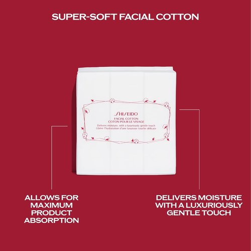 Shiseido Treatment Softener 150 mL | Hydrating Formula for Smooth, Refined Skin - Ideal for Normal & Oily Skin with 165 Facial Cotton Pads
