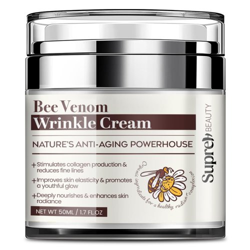 SupreH Bee Venom Cream Wrinkle Filler: Instant Face Lift Cream and Eye Tightener Cream with Hyaluronic acid Niacinamide for women and men 50 ML