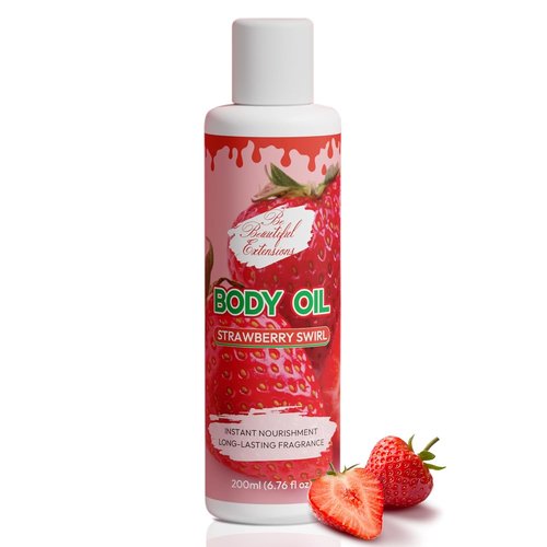Skiennix Body Oil - Deep Hydration Formula for Nourished, Radiant Skin | Strawberry Scent, 6.76oz