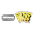 Feather Double Edge Safety Razor Blades - Platinum Coated Hi-Stainless Steel - 50 Count for Precision Shaving