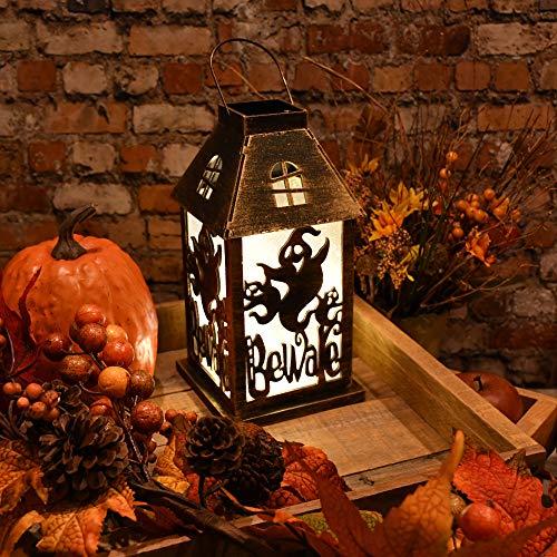 Halloween Lantern with Enclosed Fairy Lights - Battery Operated Indoor Decor