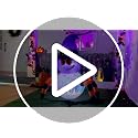 Halloween Inflatable Spider with Rotating Colorful Lights 3.6 Ft Yard Decor