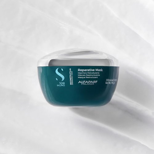 Alfaparf Milano Semi Di Lino Reconstruction Gift Set | Sulfate-Free Shampoo, Mask & Anti-Breakage Spray for Damaged Hair - Intense Repair & Shine