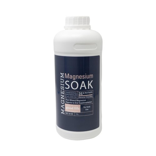 Magnesium Soak - 100% Pure Zechstein Transdermal Magnesium Oil Bath Soak for Relaxation, Skin Health, and Wellness - Magnesium Foot Soak and Bath Soak - 32oz