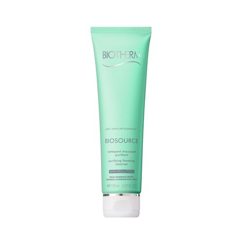 Biotherm Biosource Purifying Foaming Cleanser - Exfoliating Gel with Biotech Plankton & Zinc | 5.1 Fl. Oz.